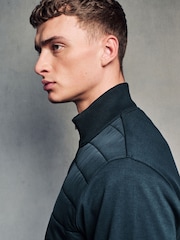 Navy Blue Hybrid Funnel Neck Jacket - Image 6 of 11