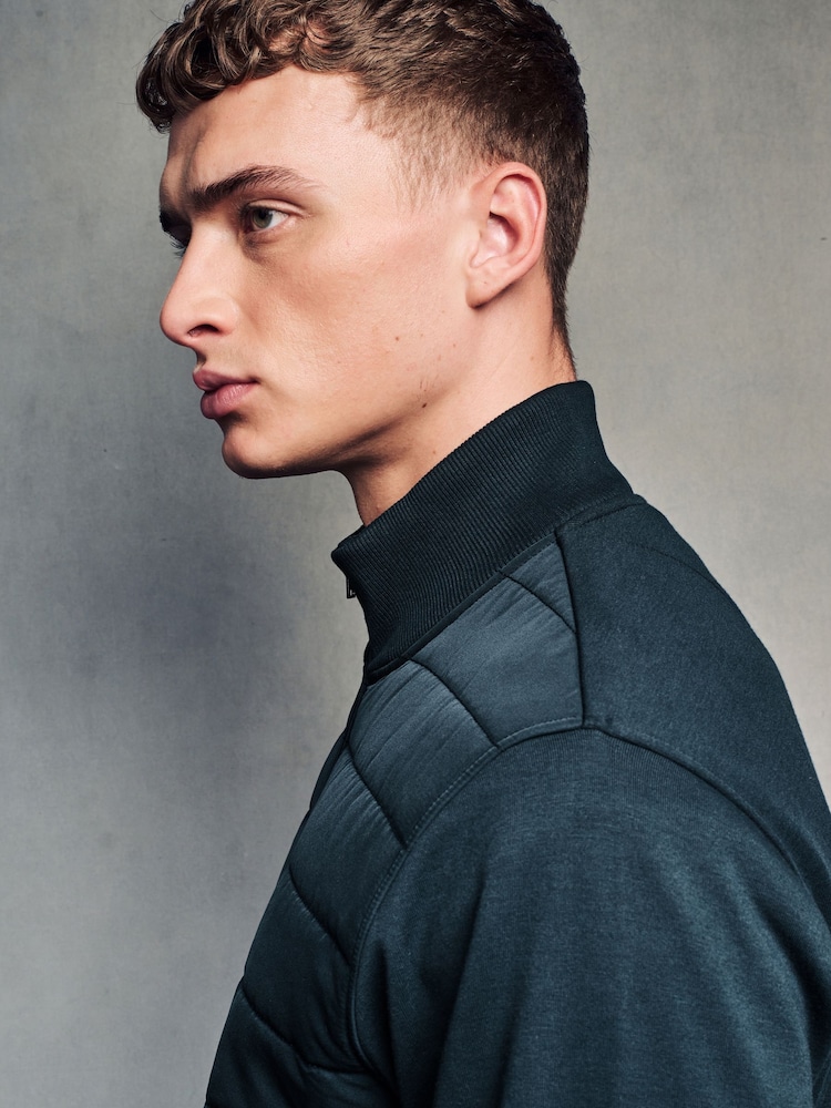 Bleu marine - Veste hybride à col cheminée - Image 6 of 11