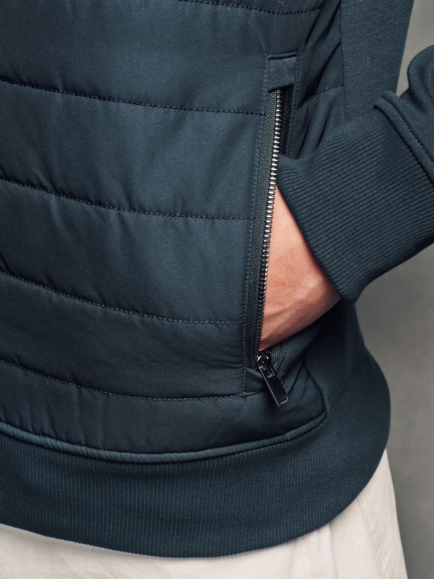 Buy Navy Blue Hybrid Funnel Neck Jacket from Next USA