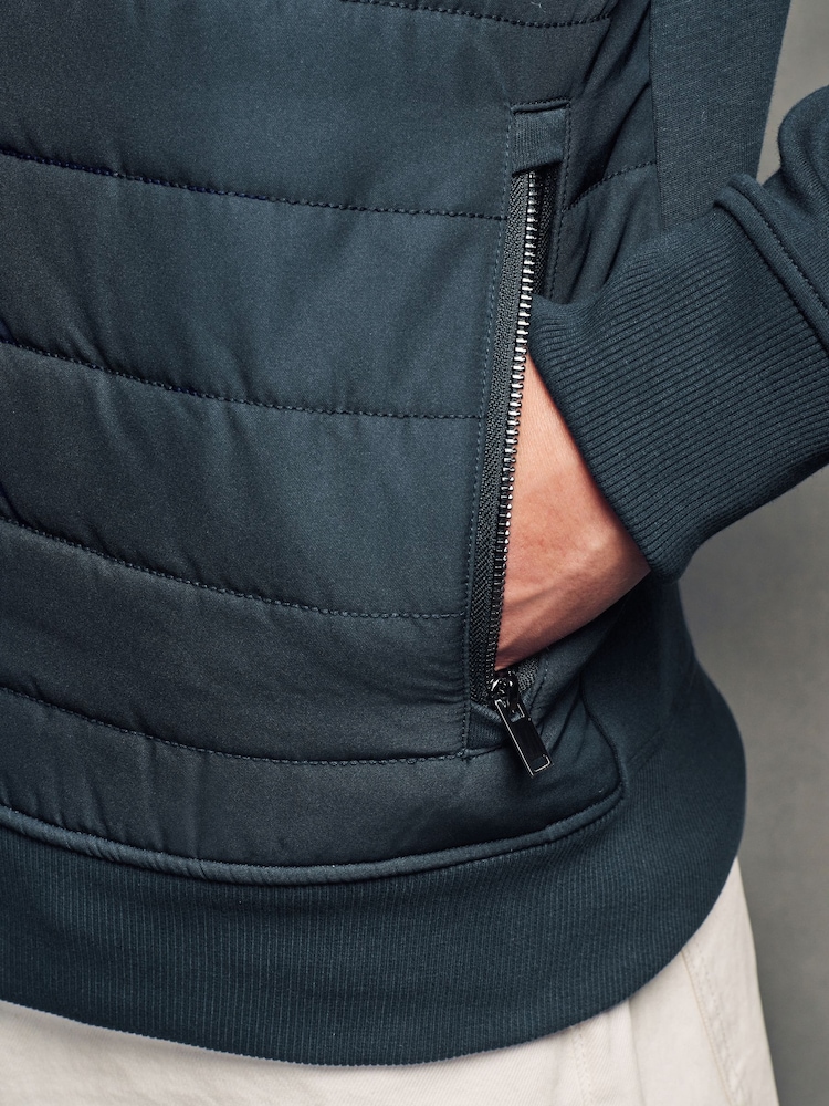 Bleu marine - Veste hybride à col cheminée - Image 7 of 11