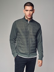 Green Hybrid Funnel Neck Jacket - Image 1 of 10