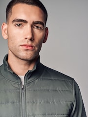 Green Hybrid Funnel Neck Jacket - Image 4 of 10