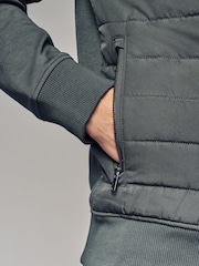 Green Hybrid Funnel Neck Jacket - Image 5 of 10