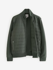 Green Hybrid Funnel Neck Jacket - Image 7 of 10