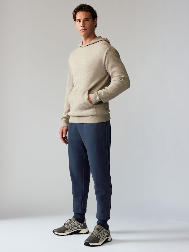 Navy Blue Slim Fit Cotton Rich Jersey Joggers - Image 2 of 8