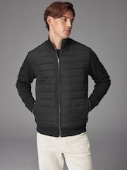 Black Hybrid Funnel Neck Jacket - Image 1 of 11