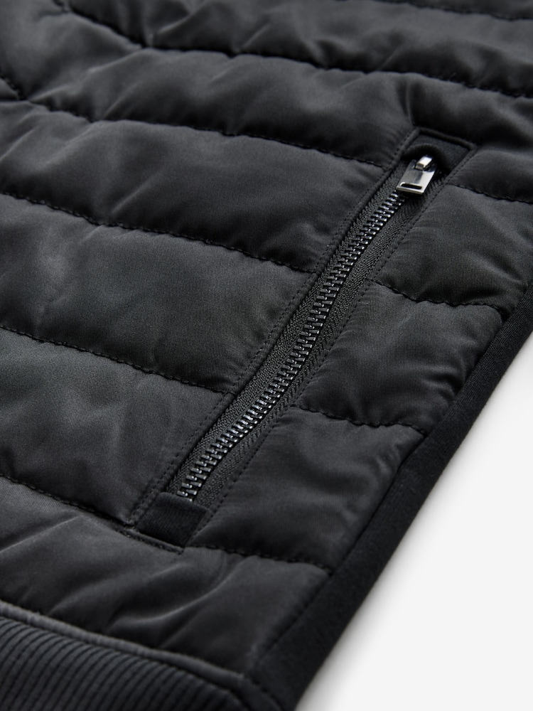 Noir - Veste hybride à col cheminée - Image 10 of 11