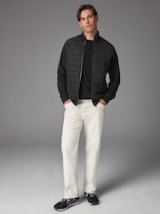 Black Hybrid Funnel Neck Jacket - Image 2 of 11