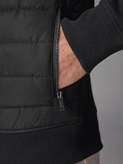 Black Hybrid Funnel Neck Jacket - Image 6 of 11