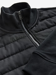 Black Hybrid Funnel Neck Jacket - Image 9 of 11