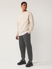 Charcoal Grey Regular Fit Cotton Rich Jersey Joggers - Image 2 of 8