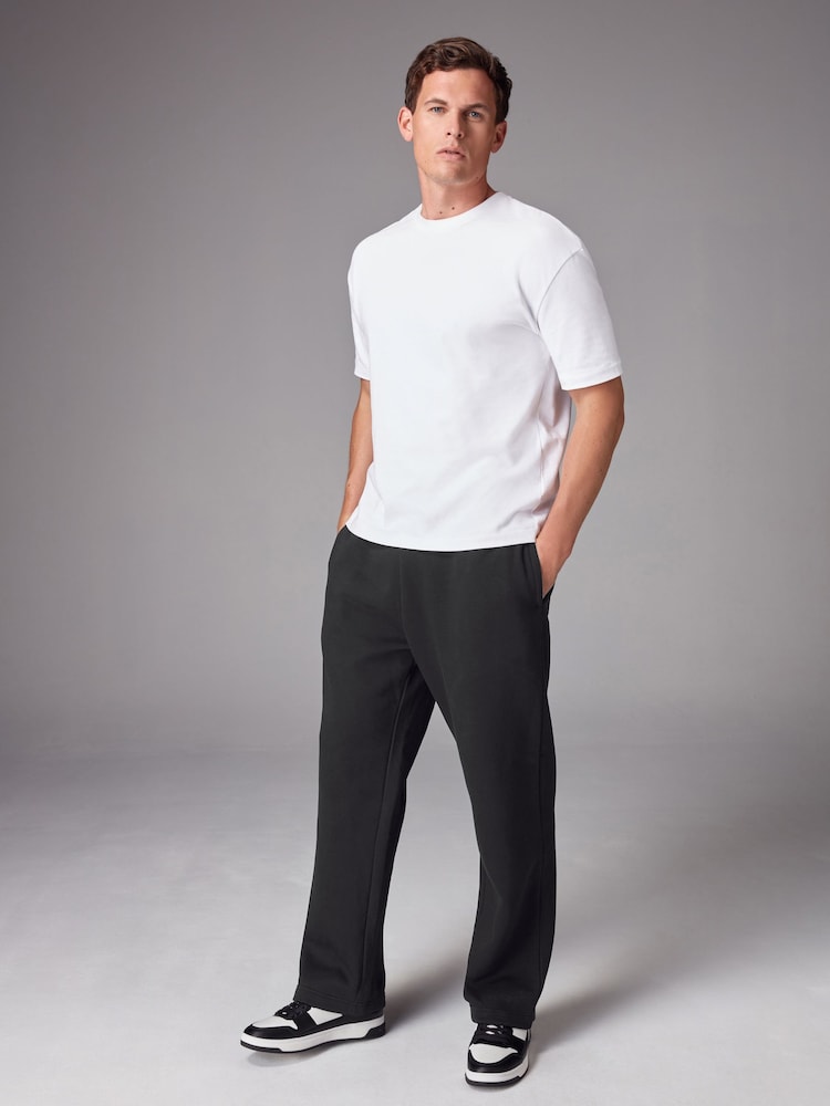 Black Open Cotton Rich Jersey Joggers - Image 2 of 9