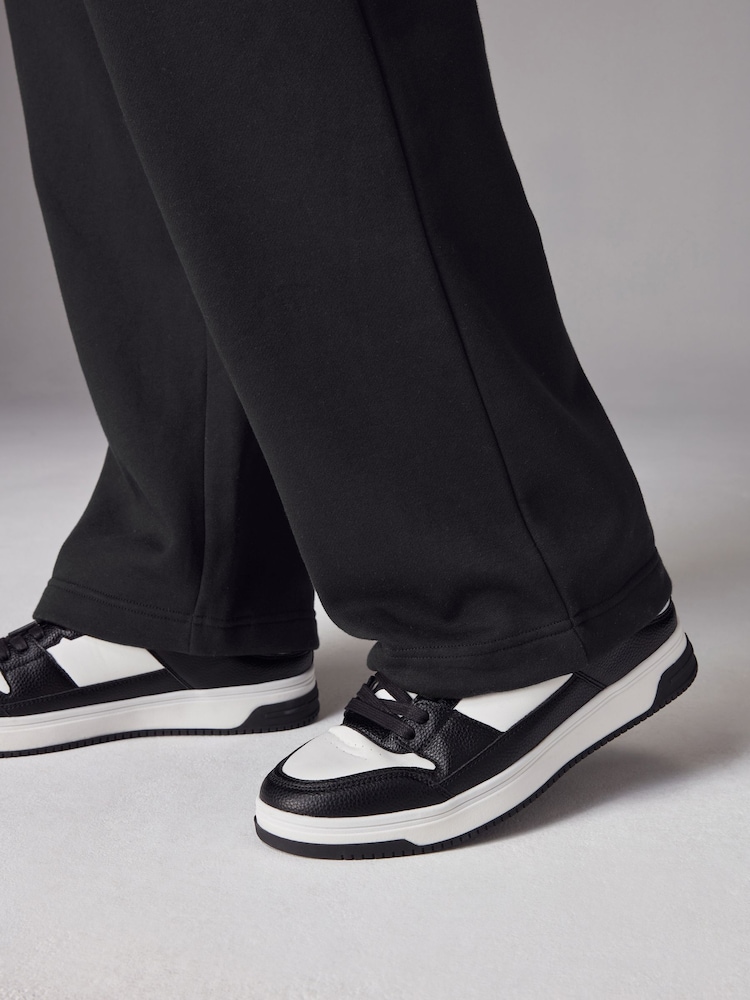 Black Open Cotton Rich Jersey Joggers - Image 4 of 9