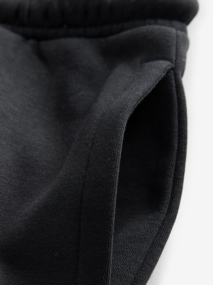 Black Open Cotton Rich Jersey Joggers - Image 9 of 9
