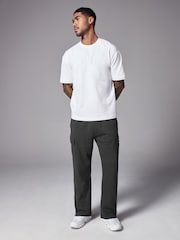 Slate Grey Open Cotton Rich Jersey Cargo Joggers - Image 2 of 10