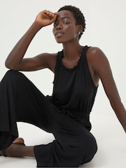 FatFace Black Haylie Jersey Jumpsuit - Image 4 of 6