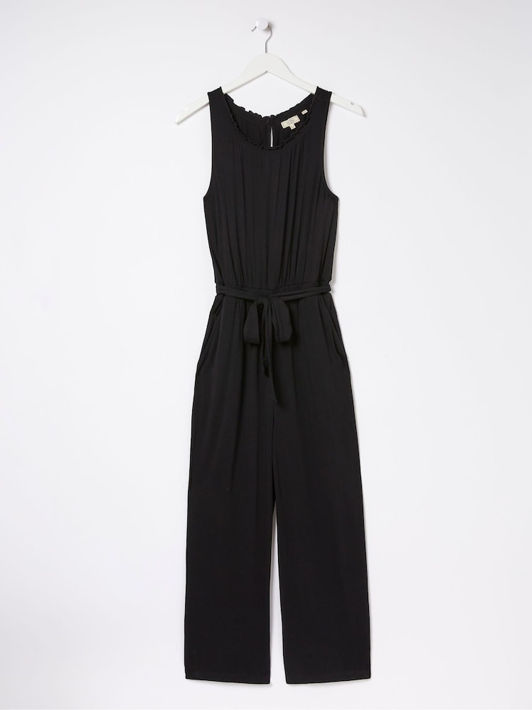 FatFace Black Haylie Jersey Jumpsuit - Image 6 of 6