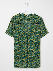 FatFace Cassidy Green Spring Floral Tunic - Image 1 of 1