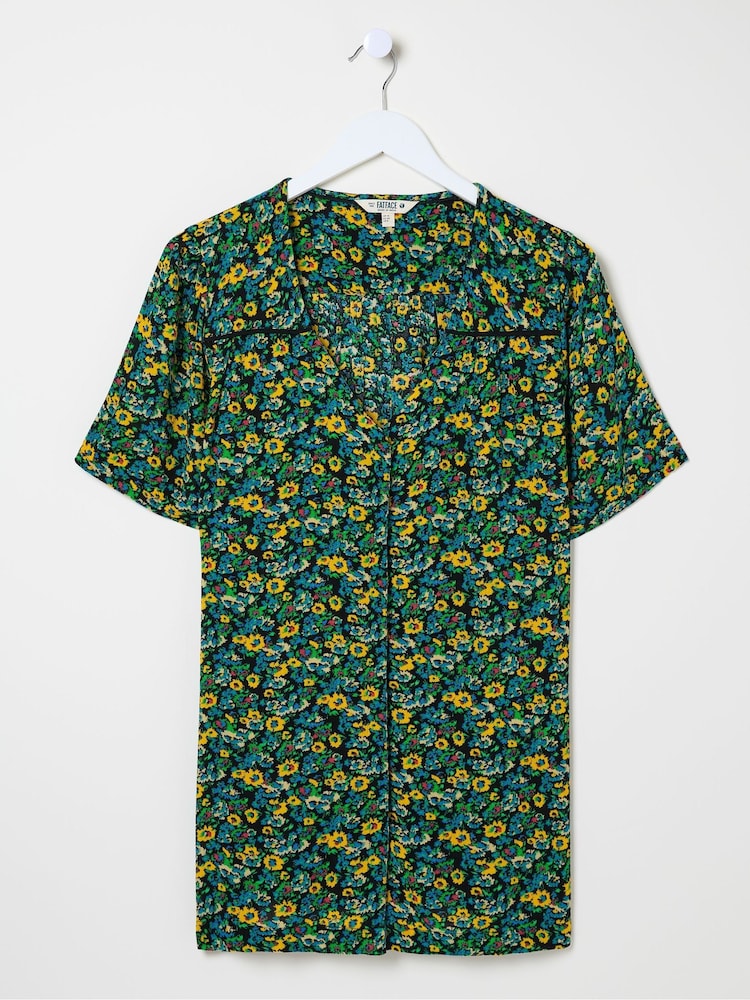 FatFace Cassidy Green Spring Floral Tunic - Image 1 of 1