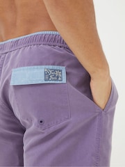 FatFace Purple Trevose Plain Swim Shorts - Image 4 of 5