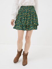 FatFace Green Spring Floral Skirt - Image 1 of 5