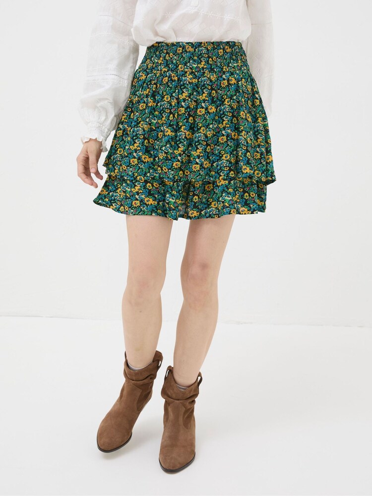FatFace Green Spring Floral Skirt - Image 1 of 5