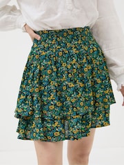 FatFace Green Spring Floral Skirt - Image 2 of 5