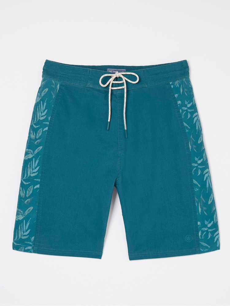FatFace Camber Green Panel Print Swim Shorts - Image 5 of 5