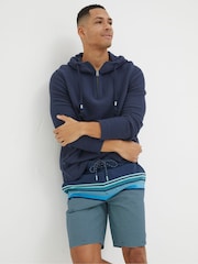 FatFace Camber Blue Placement Stripe Swim Shorts - Image 1 of 4