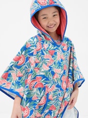FatFace Blue Watermelon Towelling Poncho - Image 3 of 4