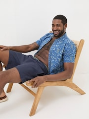 FatFace Blue Trevose Plain Swim Shorts - Image 4 of 5