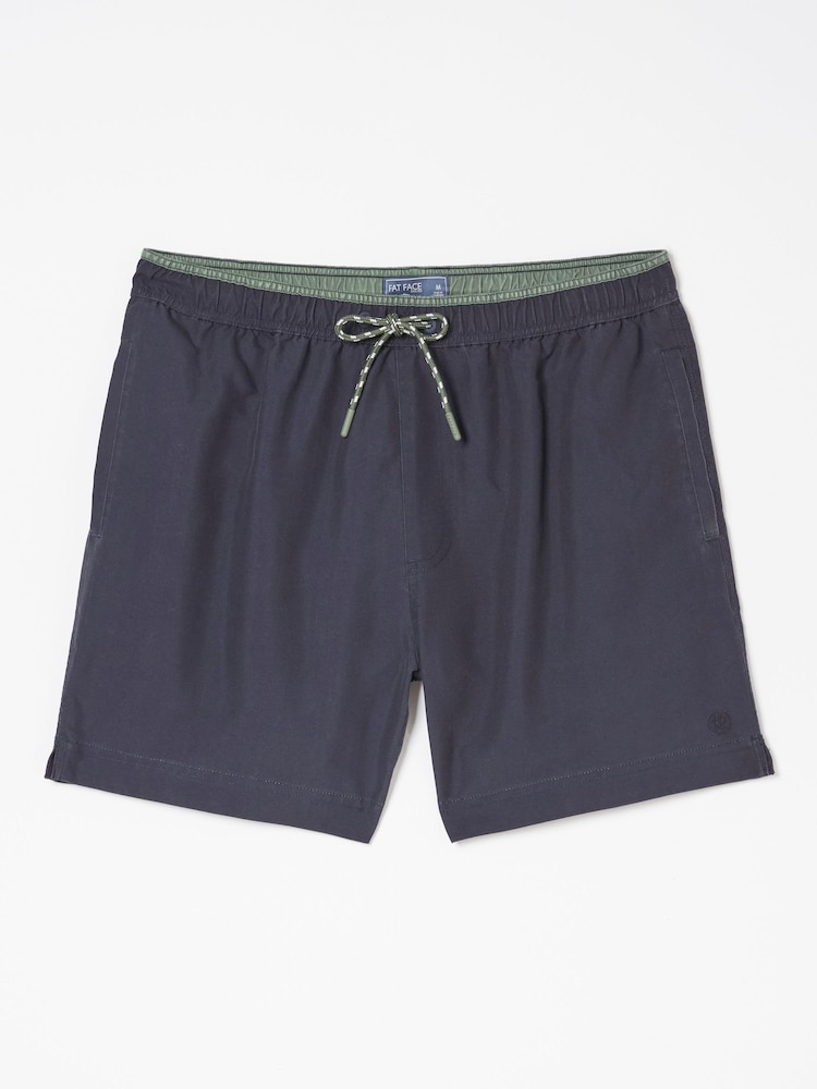 FatFace Blue Trevose Plain Swim Shorts - Image 5 of 5