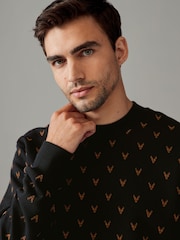 Black/Bronze Christmas Crew Sweatshirt - Image 1 of 7