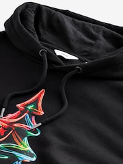 Black Christmas Tree 100% Cotton Christmas Tree Hoodie - Image 6 of 7