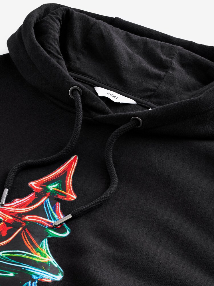 Buy Black Christmas Tree 100% Cotton Christmas Tree Hoodie from