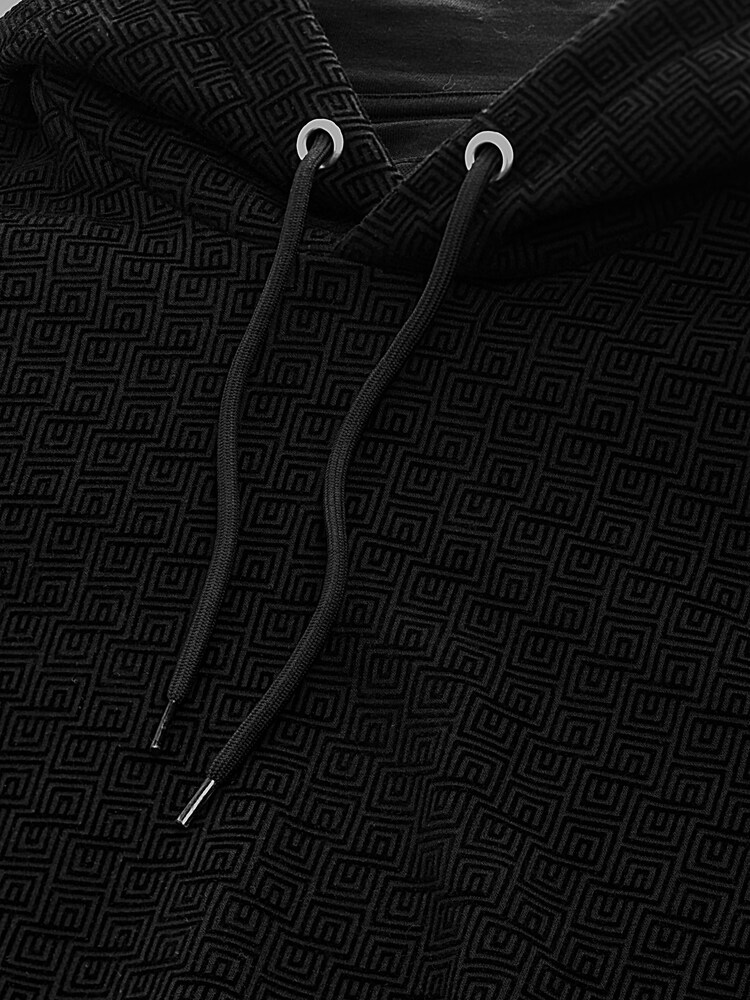 Black Overhead Hoodie Printed Graphic Hoodie - Image 7 of 7