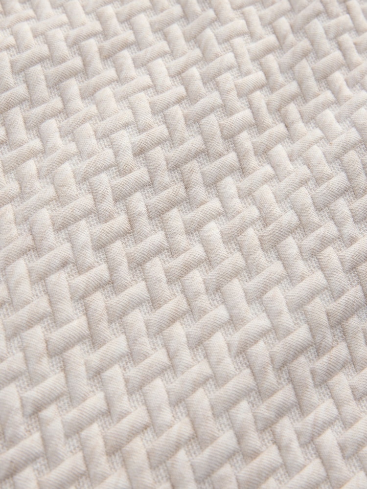 Ecru Natural Marl Crew Sweatshirt Premium Texture Crew Sweatshirt - Image 8 of 8