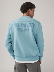 Blue Crew Sweatshirt Graphic Crew Sweatshirt - Image 1 of 1