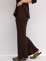 Chocolate Brown Maternity Wide Leg Trousers - Image 3 of 7