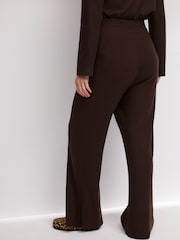 Chocolate Brown Maternity Wide Leg Trousers - Image 4 of 7