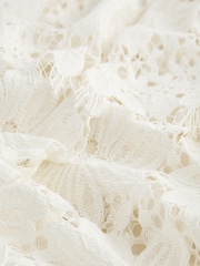 Cream Lace Tiered Maxi Skirt - Image 3 of 3