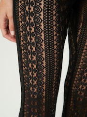 Black Lace Flared Trousers - Image 5 of 7