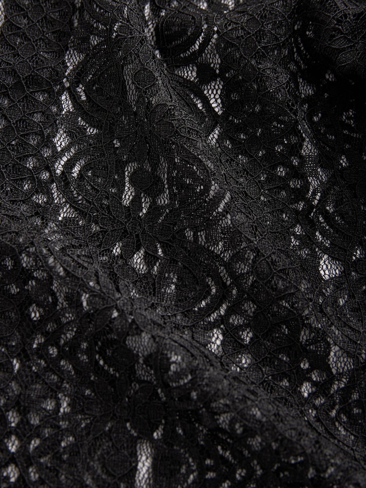 Black Lace Flared Trousers - Image 7 of 7