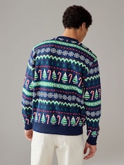 Blue/Green Christmas Crew Sweatshirt - Image 2 of 7