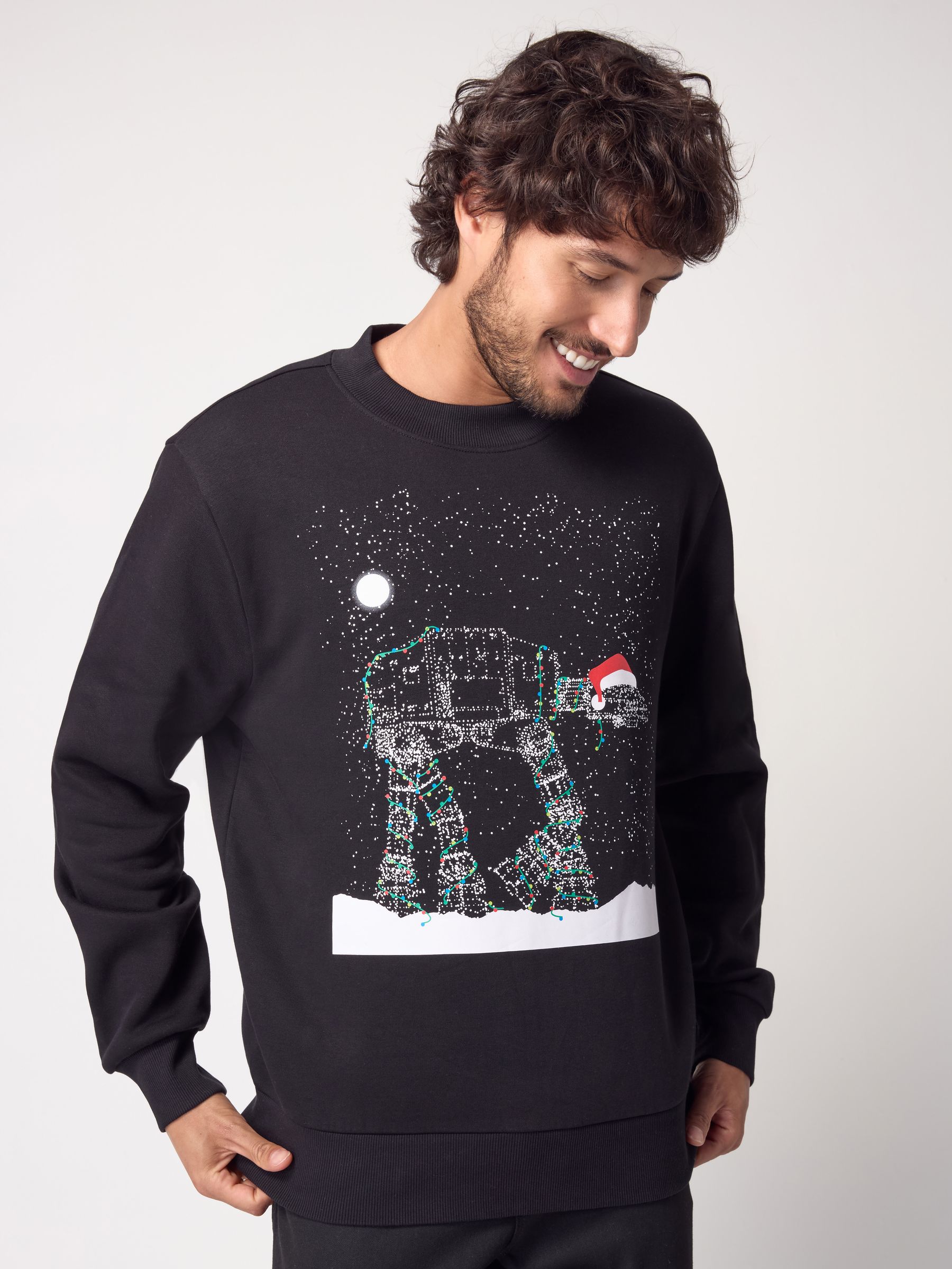 Buy Black Crew Sweatshirt Star Wars ATAT Christmas Sweatshirt from Next Canada