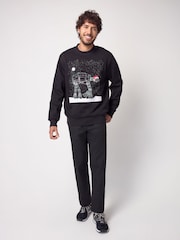 Black Crew Sweatshirt Star Wars ATAT Christmas Sweatshirt - Image 2 of 8