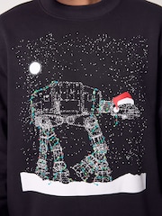 Black Crew Sweatshirt Star Wars ATAT Christmas Sweatshirt - Image 4 of 8