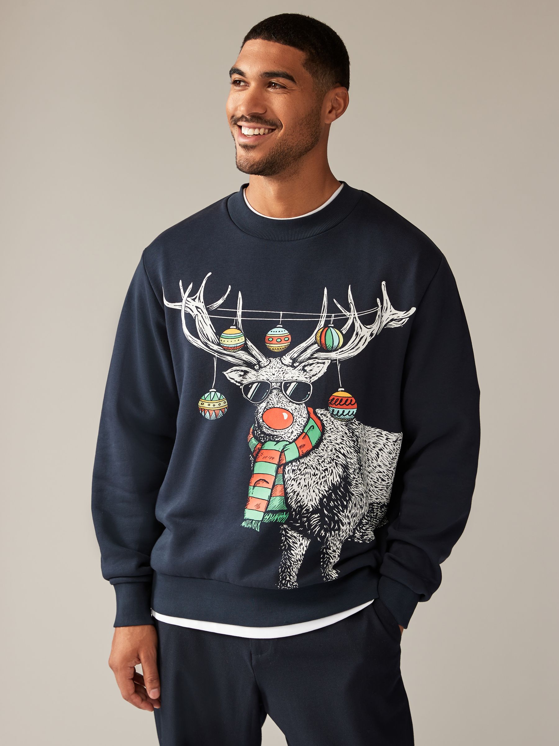 Grey navy sweatshirt sales