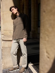 Mocha Brown Premium Textured Shacket - Image 2 of 9