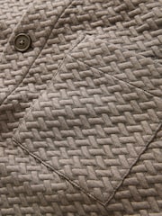 Mocha Brown Premium Textured Shacket - Image 4 of 9